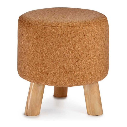 Pouffe Brown MDF Cork